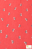 Mini Rainbows on Red, French Terry Knit Print. FTP-320-RED - Boho Fabrics
