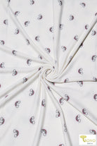 Mini Rainbows on White, French Terry Knit Print. FTP-320-WHT - Boho Fabrics