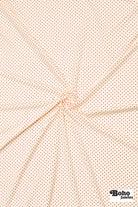 Mini Red Polka Dots on Ivory, Athletic Knit Fabric - Boho Fabrics - Athletic Knit Fabric