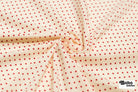 Mini Red Polka Dots on Ivory, Athletic Knit Fabric - Boho Fabrics - Athletic Knit Fabric