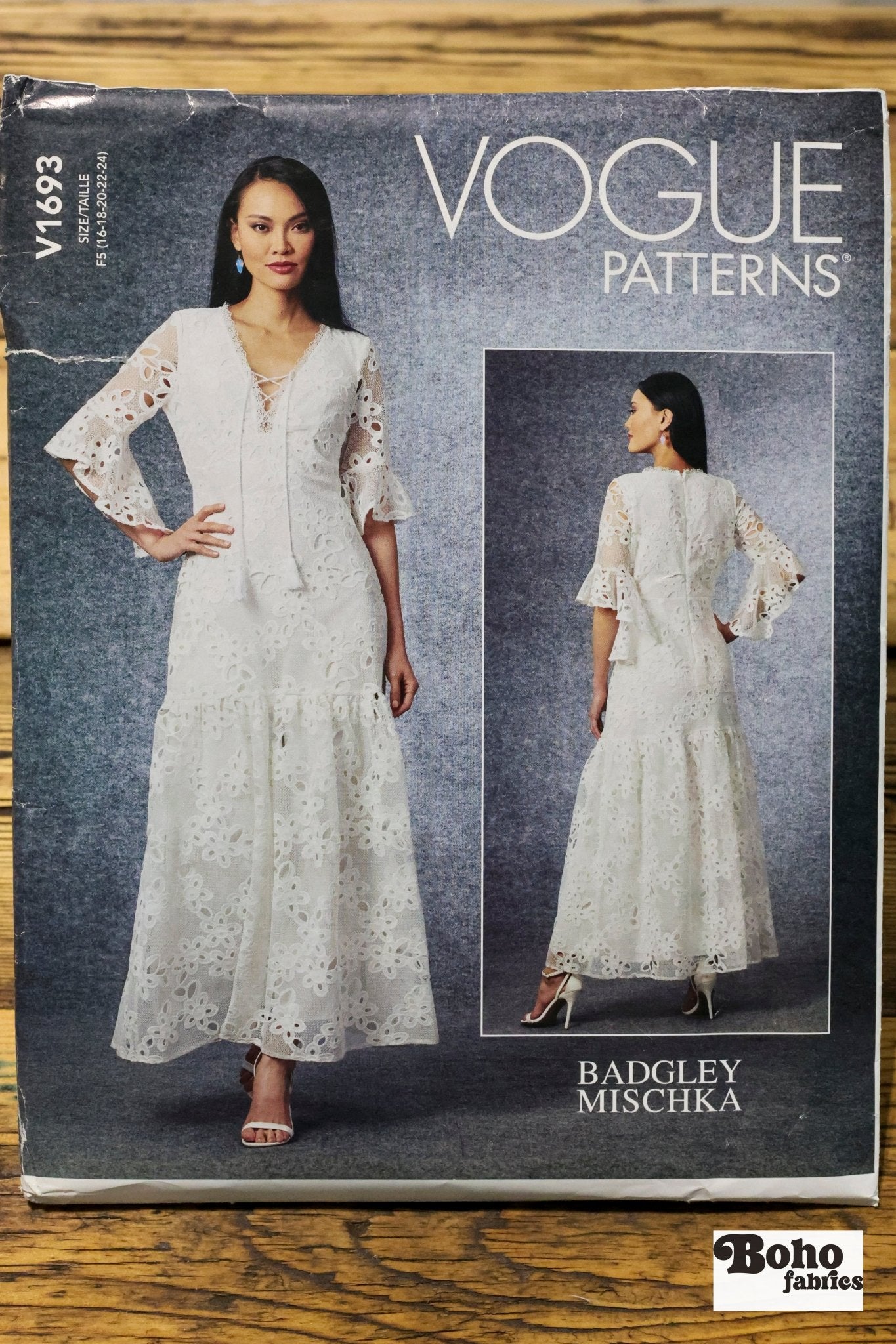 Misses Special Occasion Dress by Badgley Mischka V1693 New Vogue Pattern - Boho Fabrics - Sewing Patterns