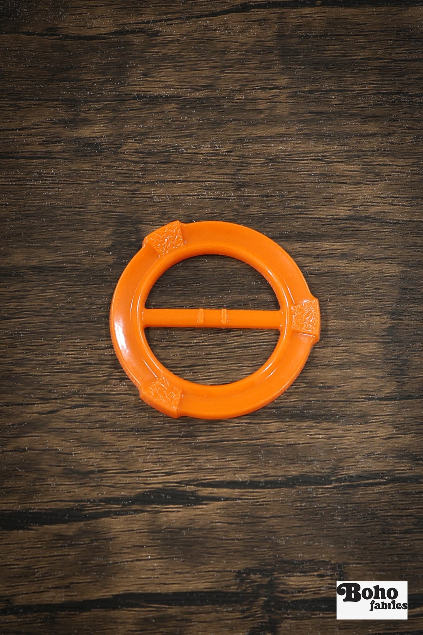 Mod Squad – 1930s Art Deco Casein Belt & Scarf Slide Buckle | Orange - Boho Fabrics - Buckles & Slides