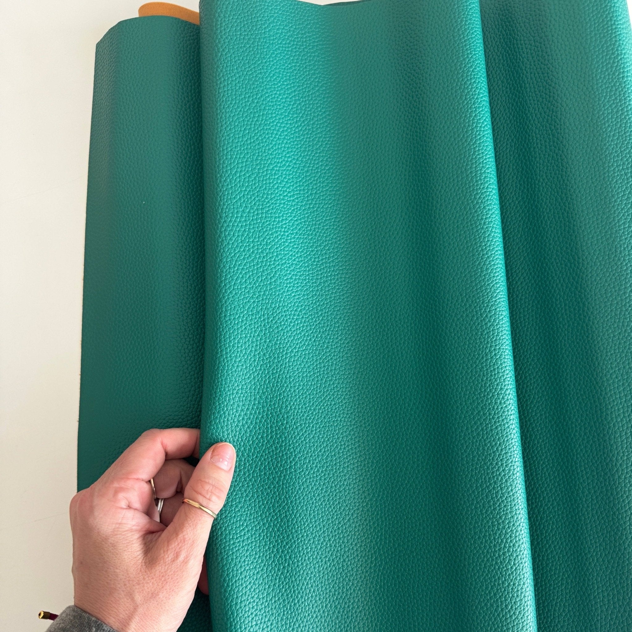 Moonglow Teal Vinyl Roll 17.75" x 53.5" - Boho Fabrics - Vinyl Fabric