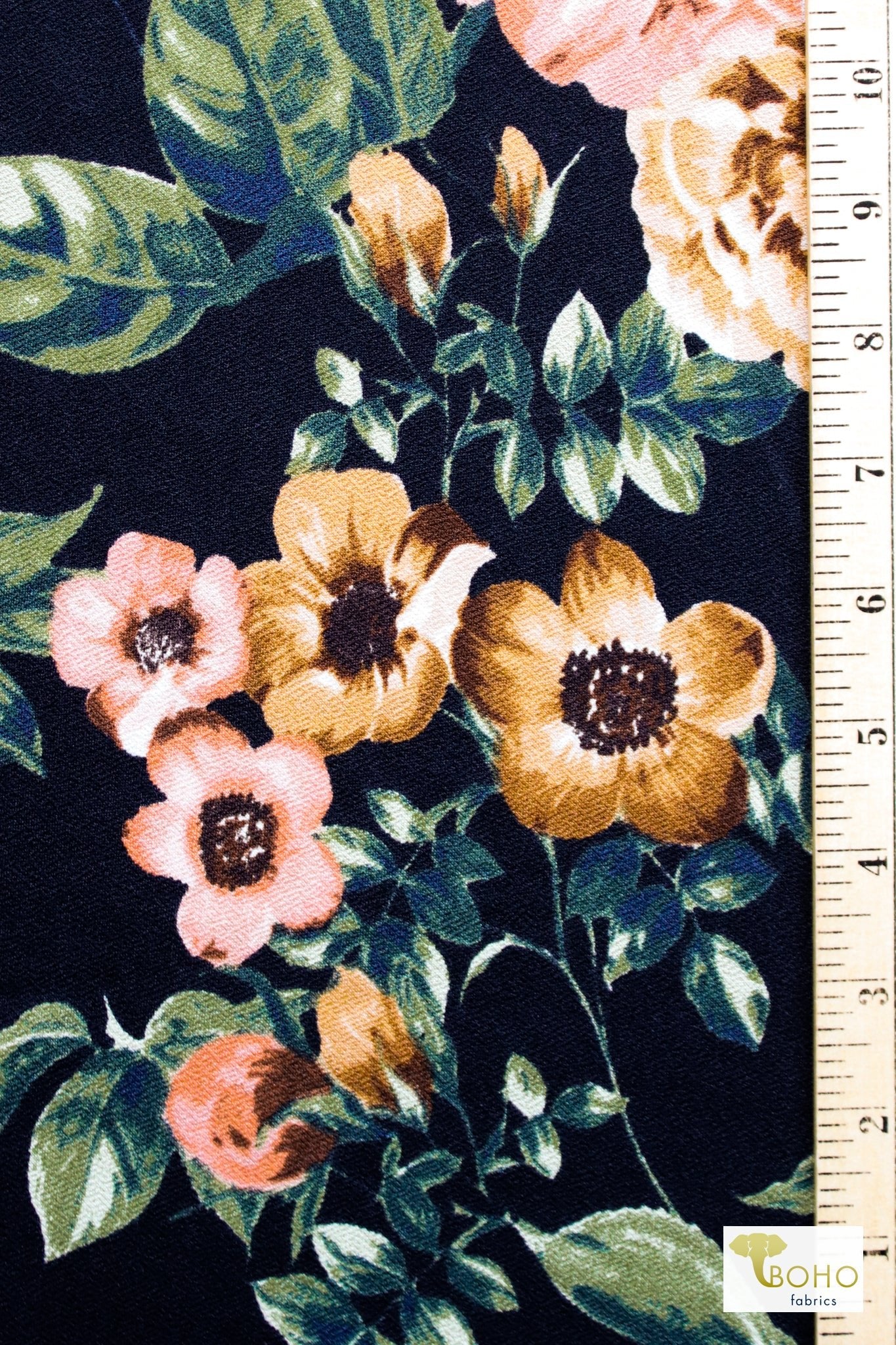 Moonlight Garden, ITY Crepe Knit - Boho Fabrics