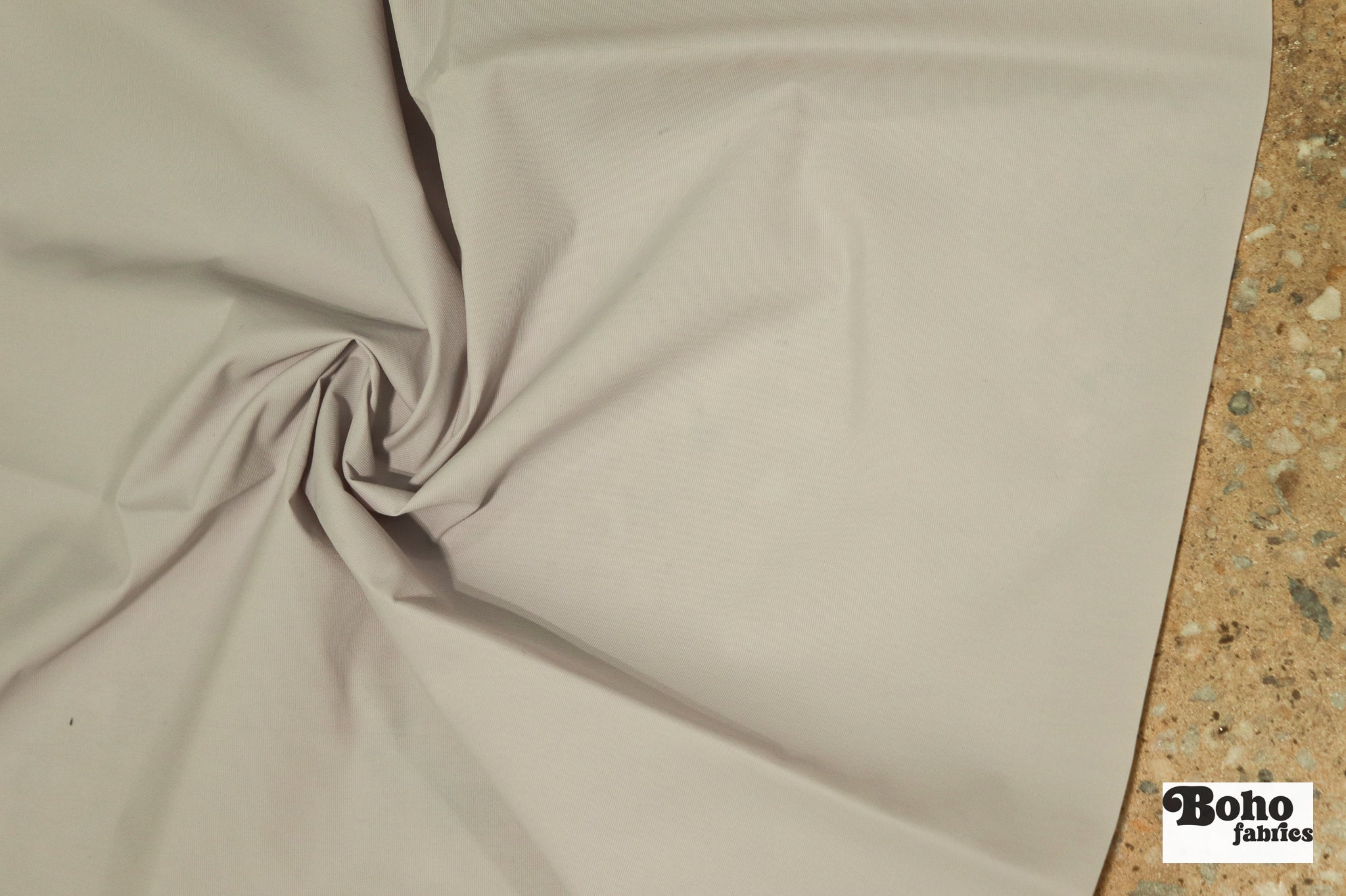 Moonstone Grey Lightweight Cordura Nylon Fabric — Water - Resistant Designer Deadstock - Boho Fabrics - Performance Fabric, Woven