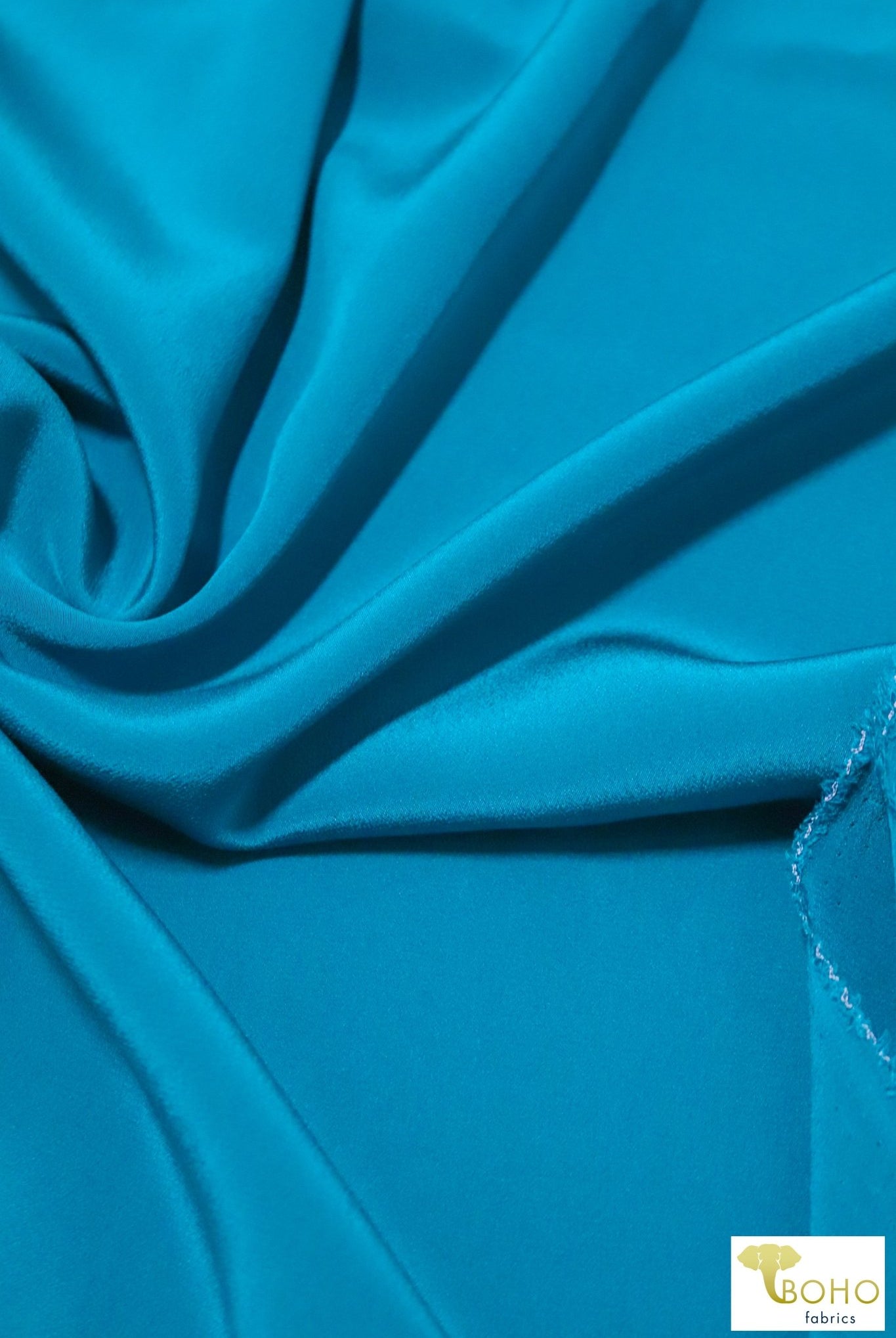 Mosaic Blue. Silk Crepe de Chine Woven Fabric. SILK-113 - Boho Fabrics