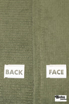 Moss Green, High Loft Grid Fleece Fabric by Polartec, featuring Recycled Polyester. *2nds* - Boho Fabrics - Performance Fabrics