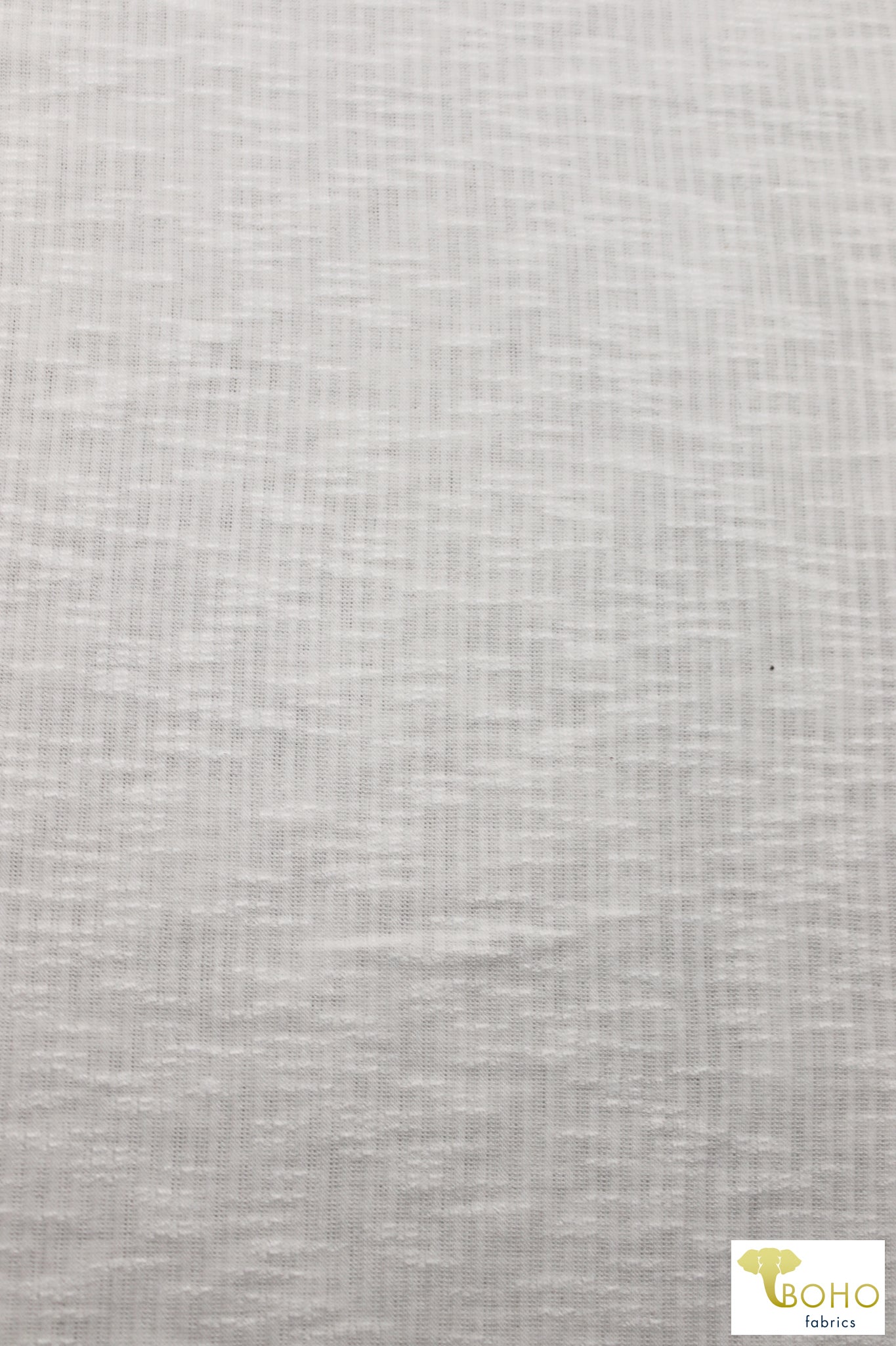 Mother of Pearl Ivory, Slub Rib Knit - Boho Fabrics