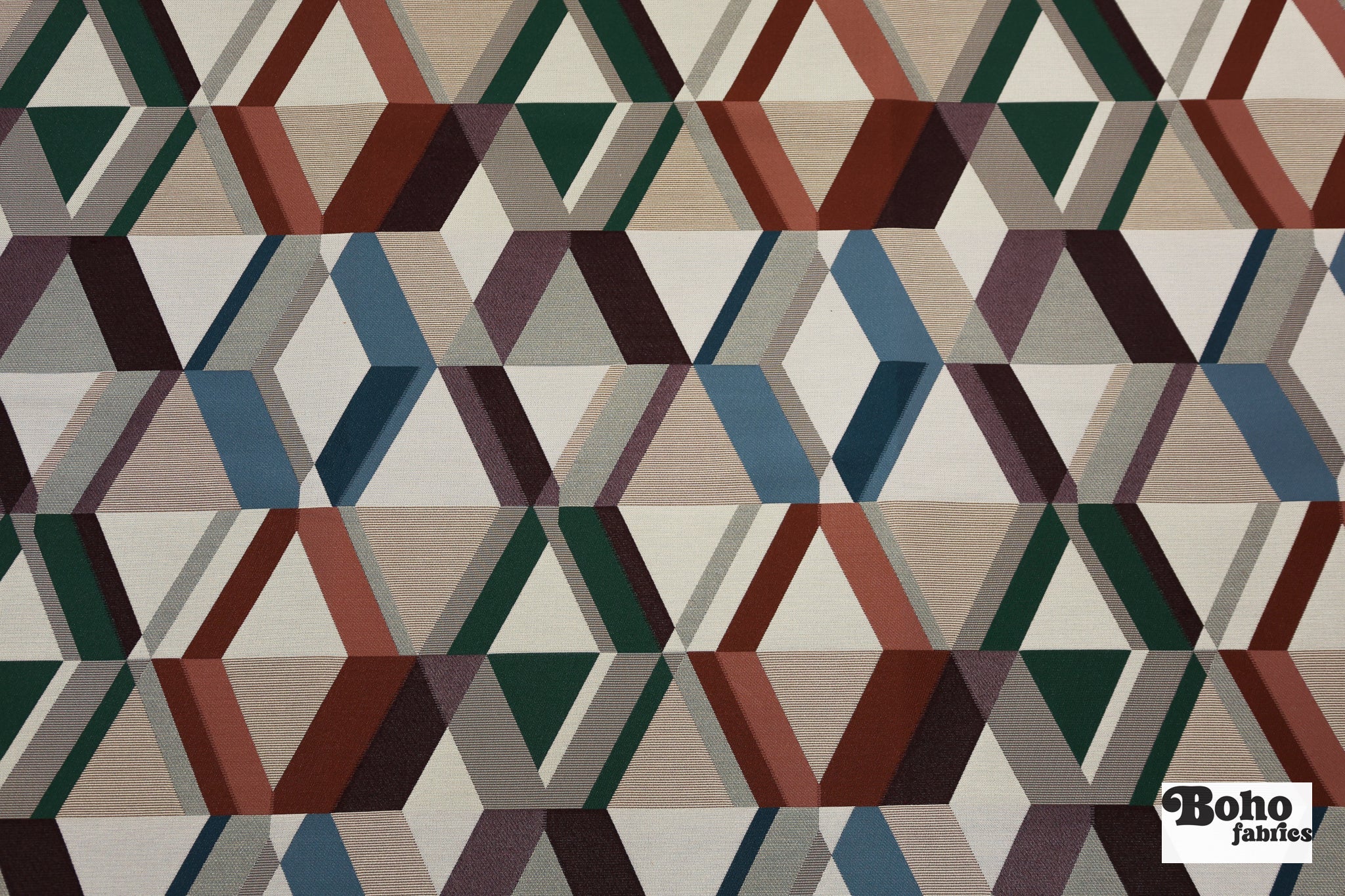 Multicolor Diamonds Upholstery Woven Fabric - Boho Fabrics - Home Dec. & Upholstery Fabric