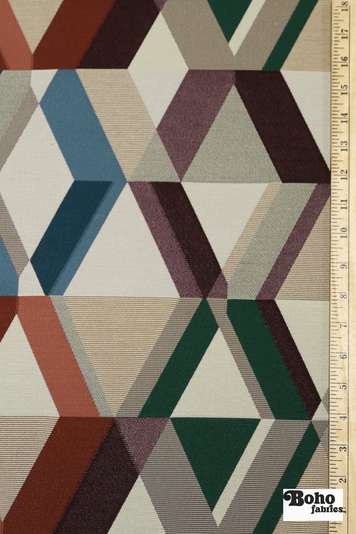 Multicolor Diamonds Upholstery Woven Fabric - Boho Fabrics - Home Dec. & Upholstery Fabric
