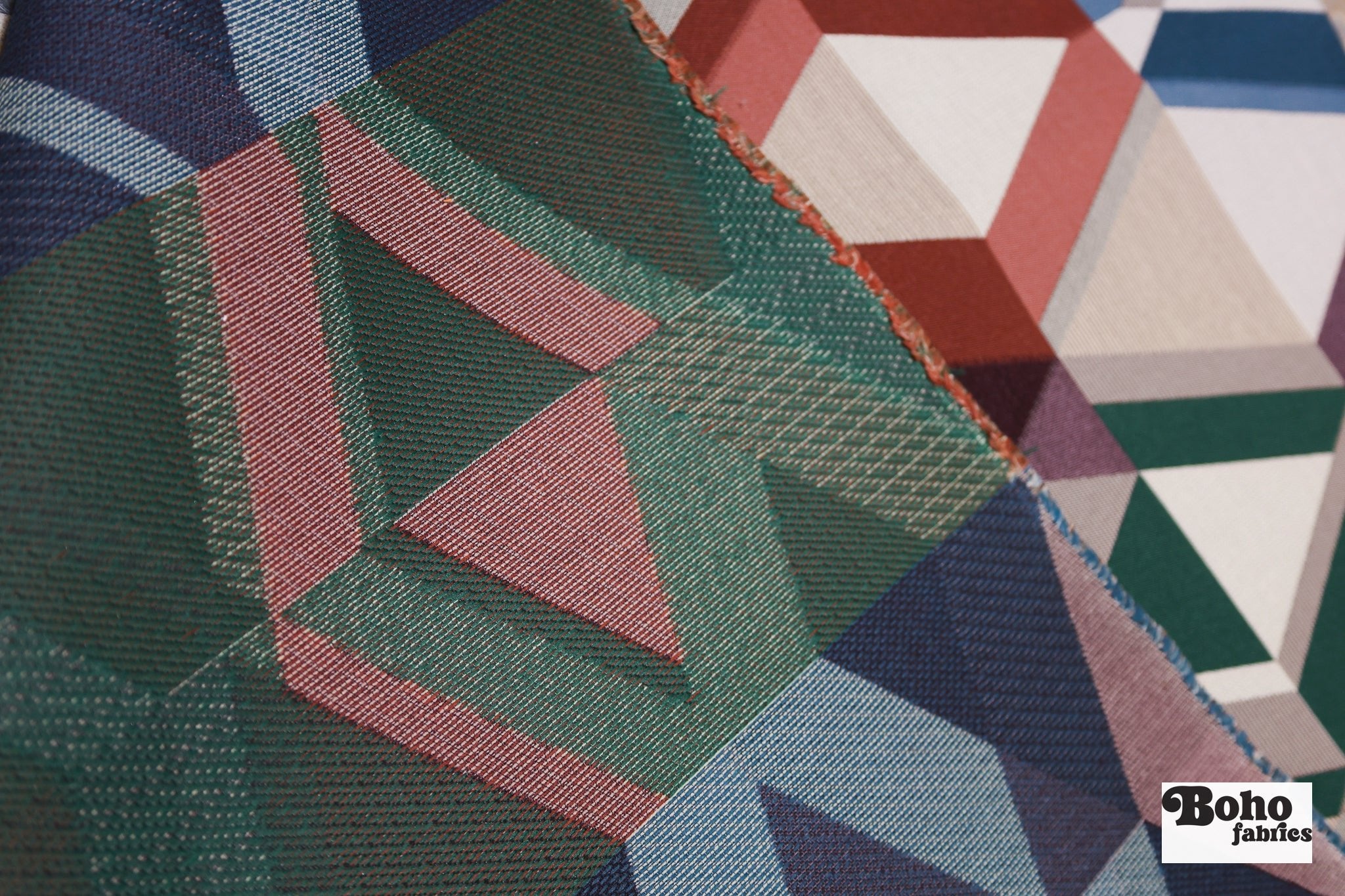 Multicolor Diamonds Upholstery Woven Fabric - Boho Fabrics - Home Dec. & Upholstery Fabric