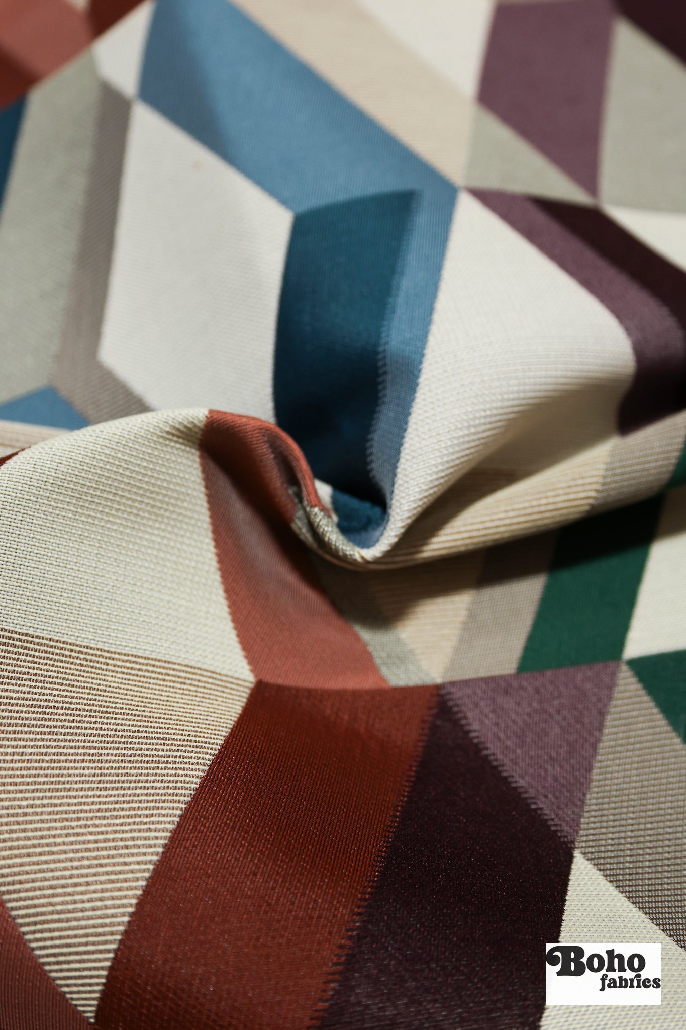 Multicolor Diamonds Upholstery Woven Fabric - Boho Fabrics - Home Dec. & Upholstery Fabric