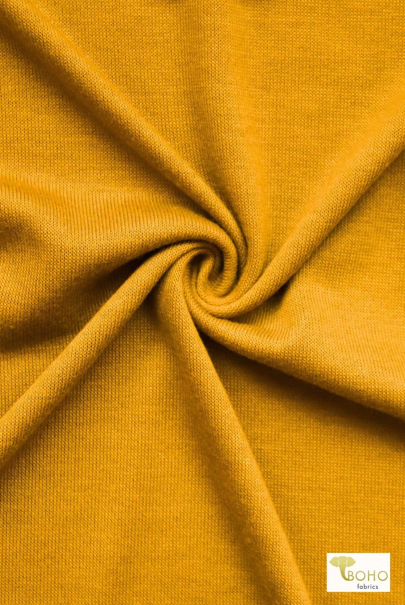 Mustard, Hacci Sweater Knit - Boho Fabrics