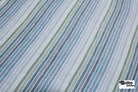 Muted Blues and Greens Striped Double Gauze Cotton Woven Fabric - Boho Fabrics - Gauze, Woven