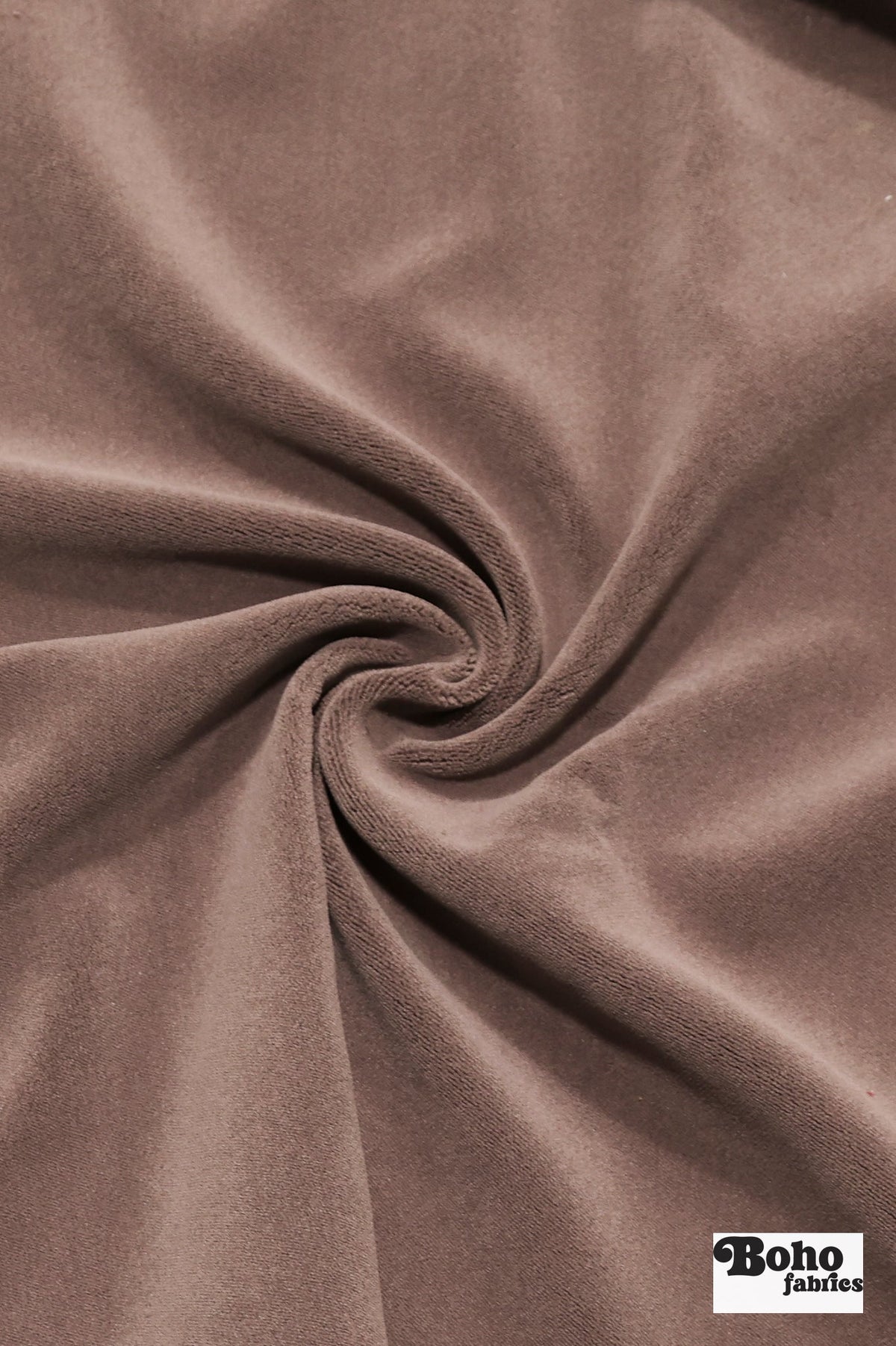 Muted Mushroom Taupe, Velveteen Woven Fabric - Boho Fabrics - Home Dec. & Upholstery Fabric