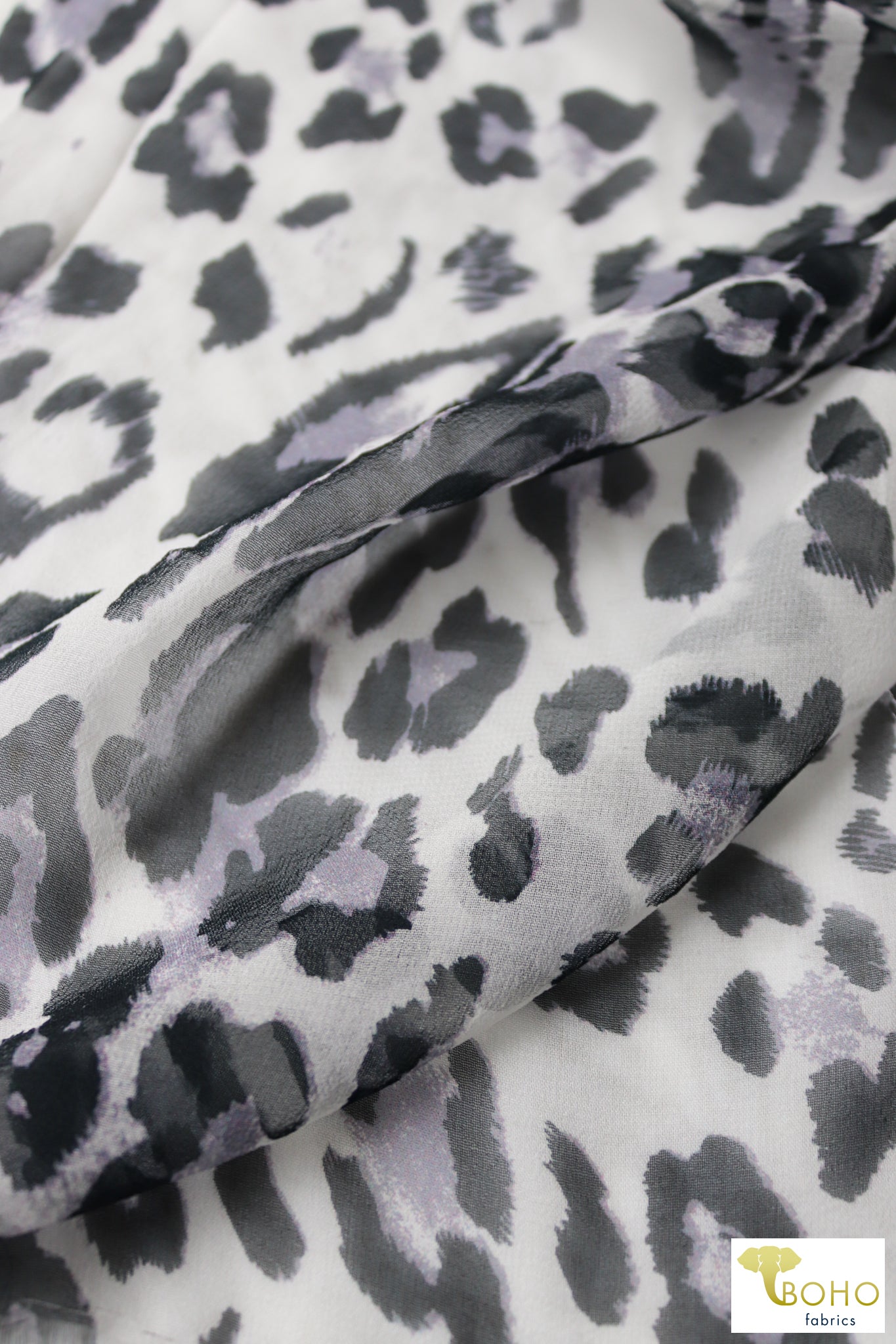 Mystic Leopard, Silk Chiffon Woven. SILK-132 - Boho Fabrics