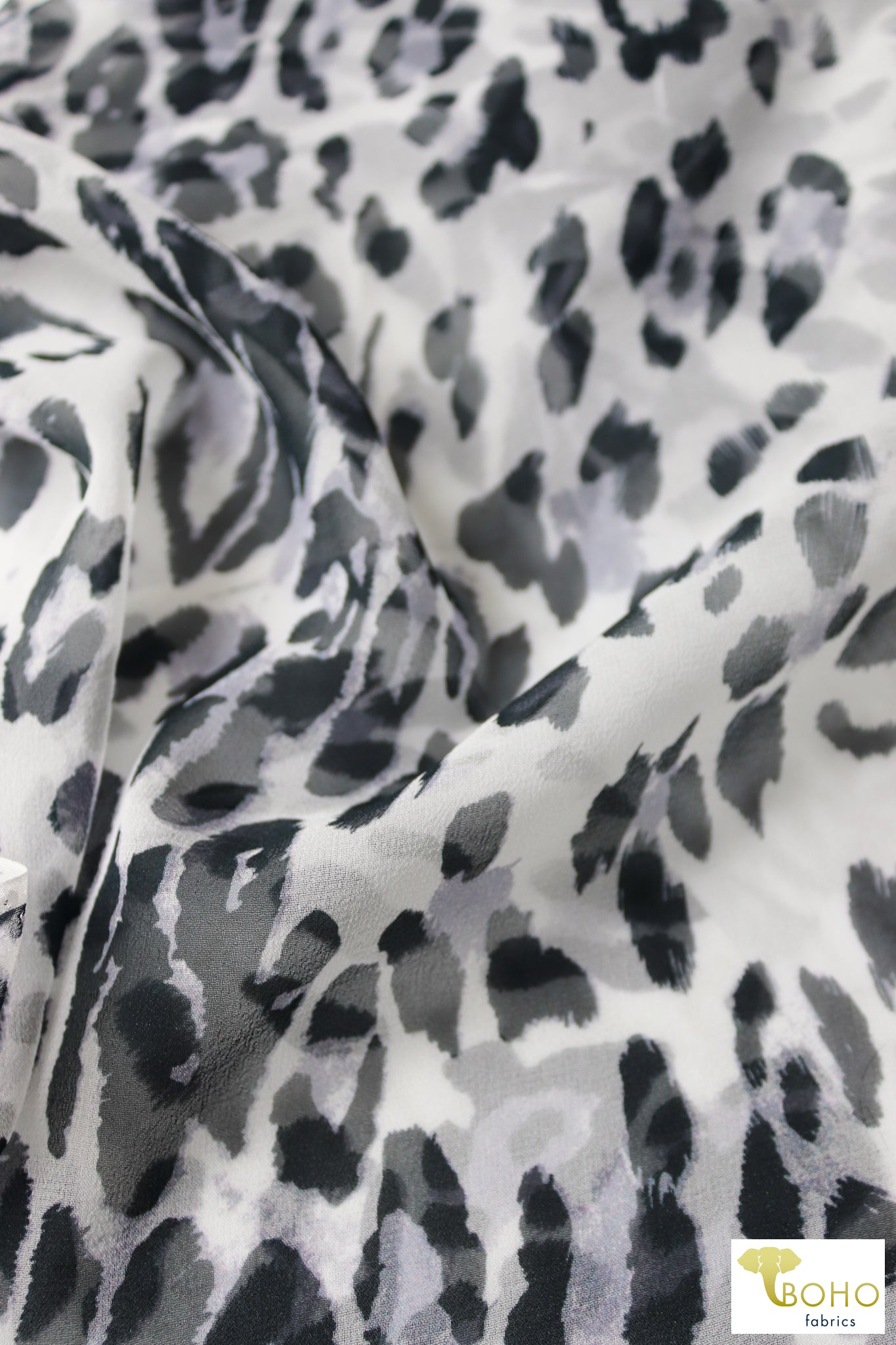 Mystic Leopard, Silk Chiffon Woven. SILK-132 - Boho Fabrics