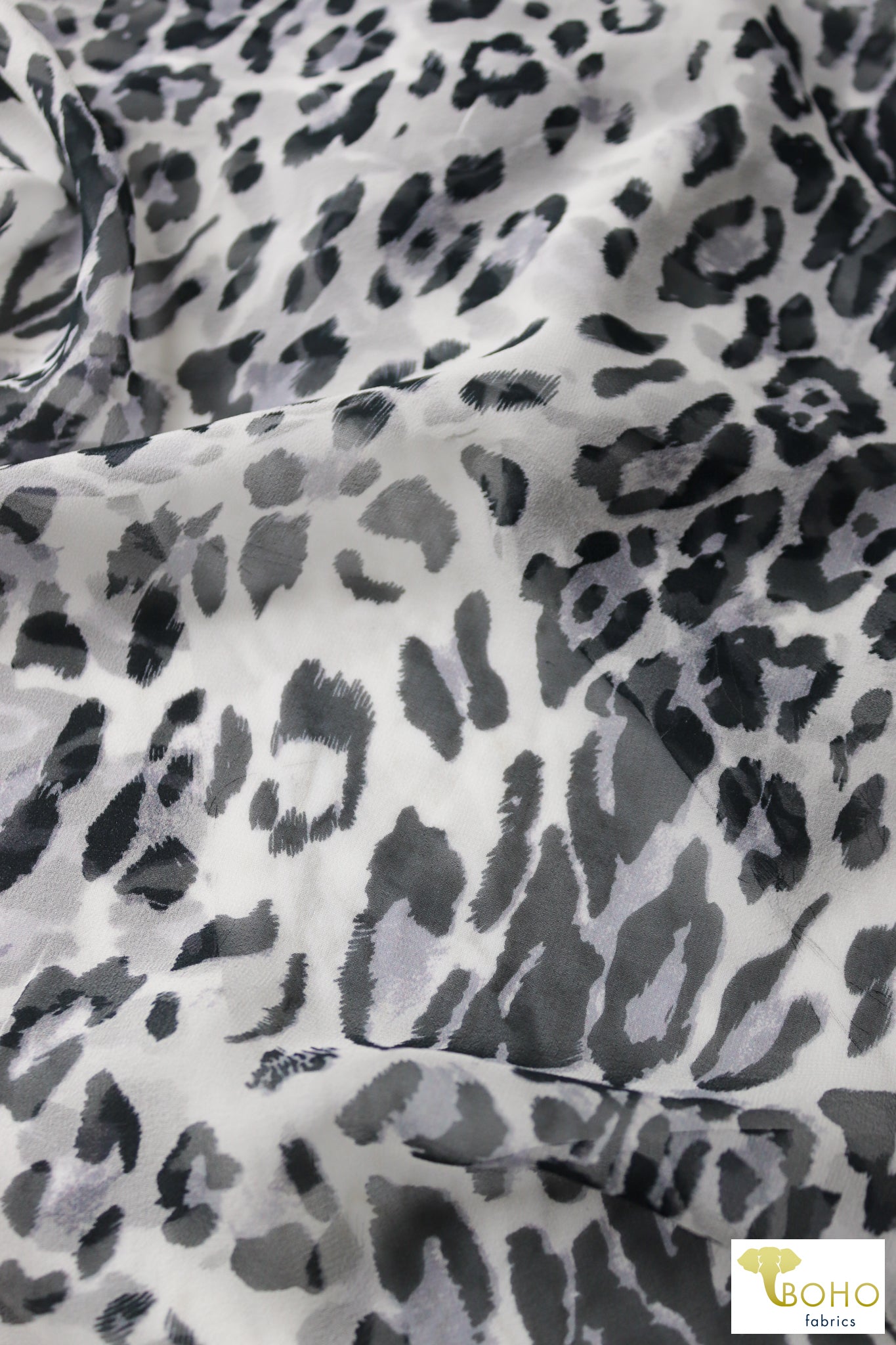Mystic Leopard, Silk Chiffon Woven. SILK-132 - Boho Fabrics