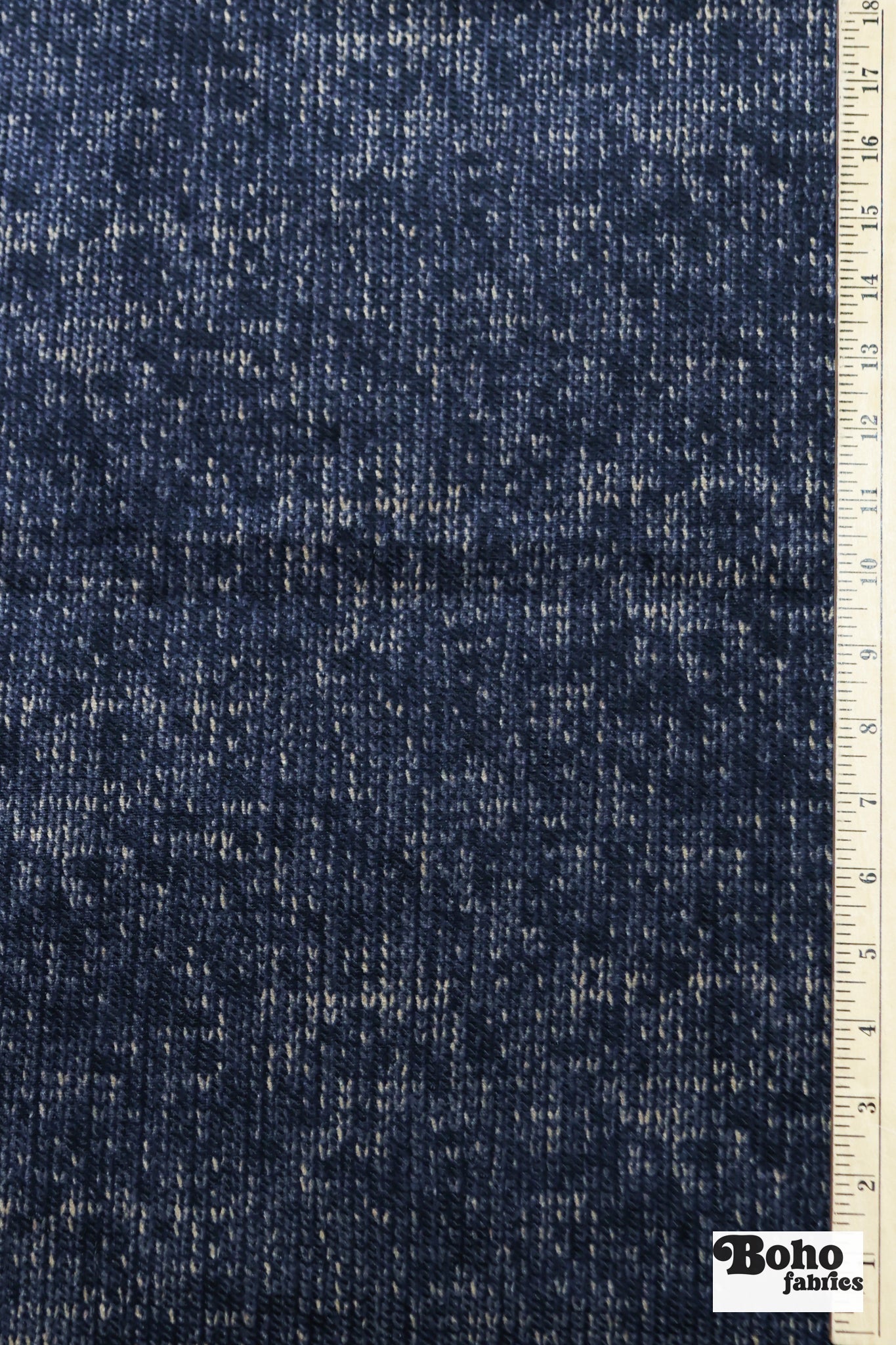 Navy and Cream Variegated Upholstery Woven Fabric - Boho Fabrics - Home Dec. & Upholstery Fabric