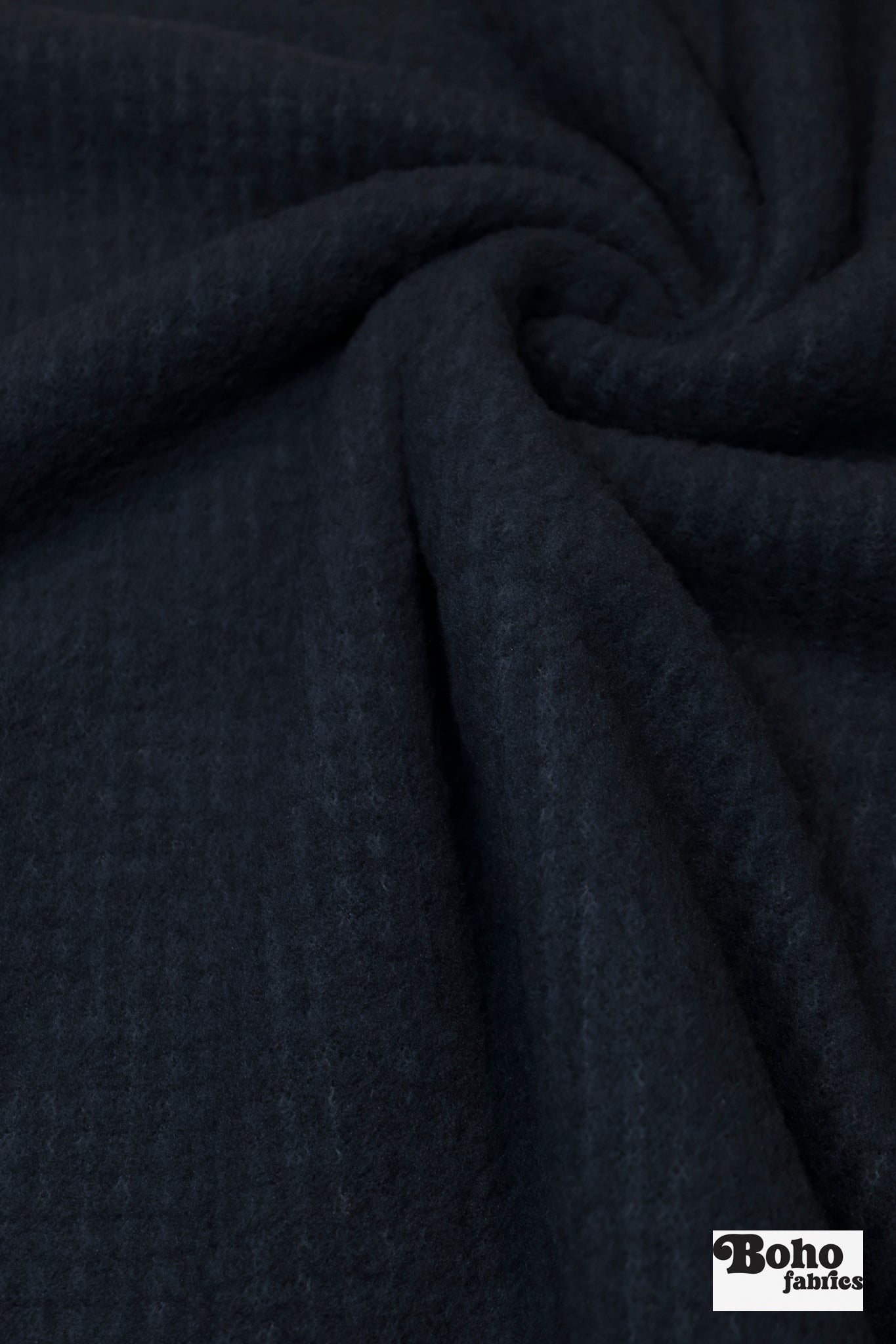 Navy Blue Heather, High Loft Fleece Fabric by Polartec. - Boho Fabrics - Performance Fabrics