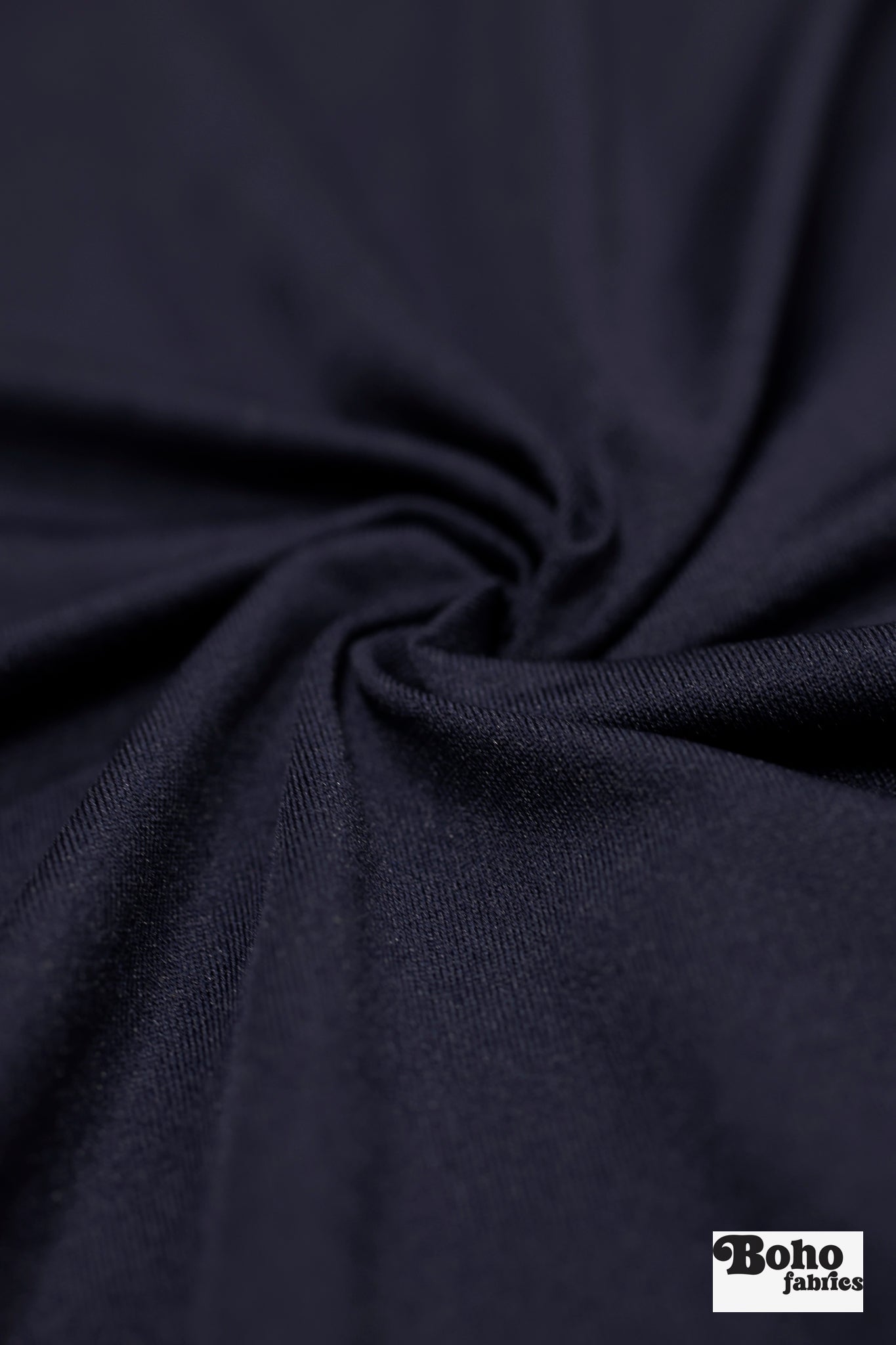 Navy Blue, Nylon Stretch Lining Knit Fabric - Boho Fabrics - Lining