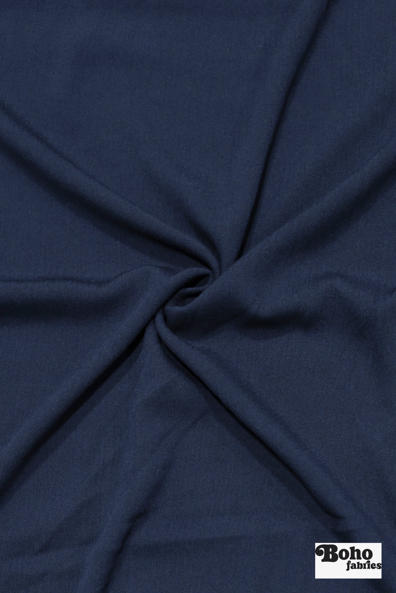 Navy Blue, Rayon Crepe Woven Fabric - Boho Fabrics - Crepe, Woven