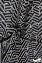 Navy Blue & White Geometric Chevron Diamond Upholstery Woven Fabric - Boho Fabrics - Home Dec. & Upholstery Fabric