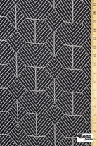 Navy Blue & White Geometric Chevron Diamond Upholstery Woven Fabric - Boho Fabrics - Home Dec. & Upholstery Fabric