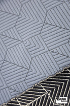 Navy Blue & White Geometric Chevron Diamond Upholstery Woven Fabric - Boho Fabrics - Home Dec. & Upholstery Fabric