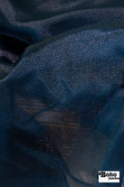 Navy, Organza Shimmer, Woven Fabric - Boho Fabrics - Organza, Woven Fabric