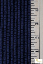 Navy Seersucker Knit - Boho Fabrics