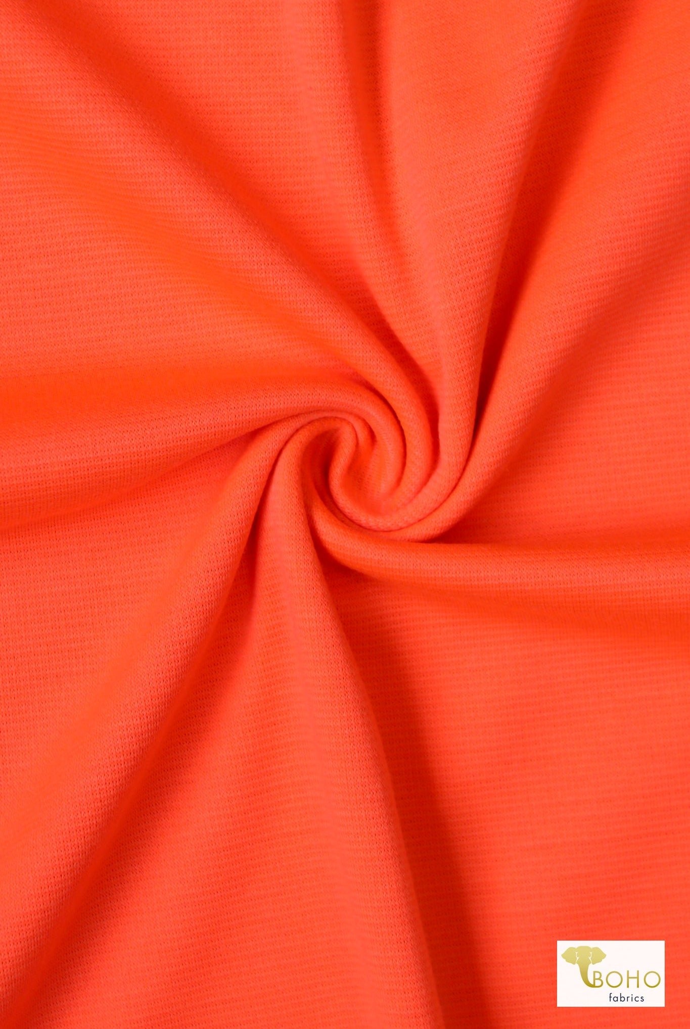 Neon Orange, Ponte Solid, Double Knit - Boho Fabrics