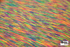 Neon Rainbow, Striated Athletic Knit Fabric - Boho Fabrics - Athletic Knit Fabric