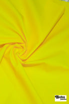 Neon Yellow Lightweight Cordura Nylon Fabric — Water - Resistant Designer Deadstock - Boho Fabrics - Performance Fabric, Woven