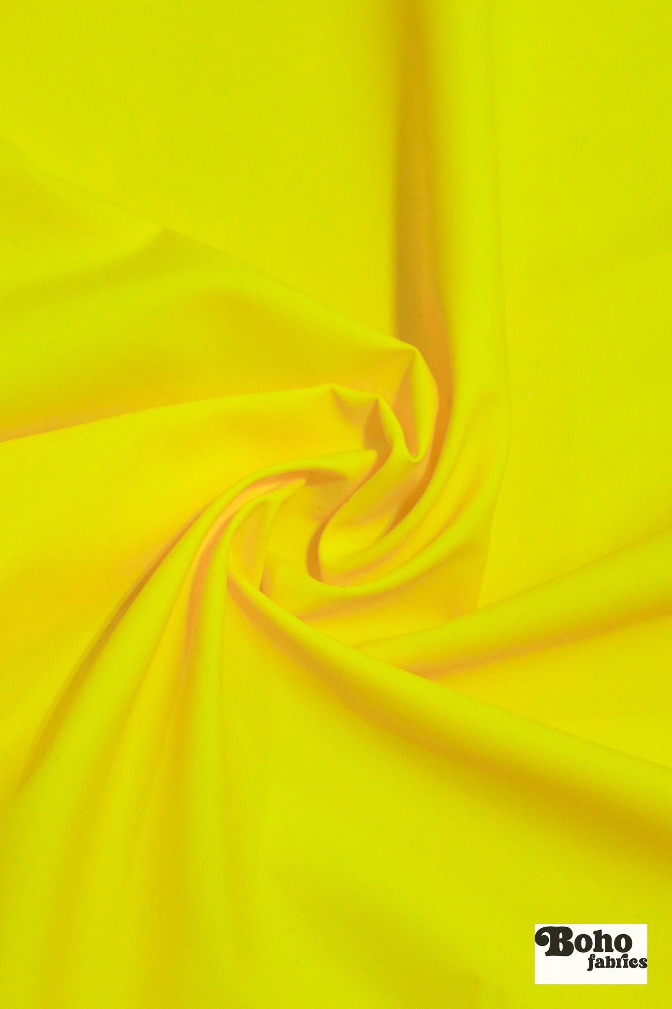 Neon Yellow Lightweight Cordura Nylon Fabric — Water - Resistant Designer Deadstock - Boho Fabrics - Performance Fabric, Woven