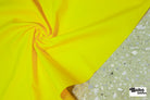 Neon Yellow Lightweight Cordura Nylon Fabric — Water - Resistant Designer Deadstock - Boho Fabrics - Performance Fabric, Woven