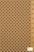 Neutral Polka Dots, Printed Swim Knit Fabric. - Boho Fabrics