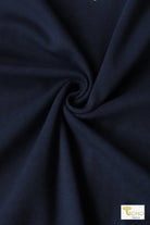 Night Navy, Cotton Spandex Knit, 8.5 oz - Boho Fabrics