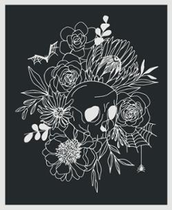 Noir in Panel Midnight Ghost 23. by Moda. 100% Cotton Woven Fabric. 11548 - Boho Fabrics - Quilting Cotton, Woven