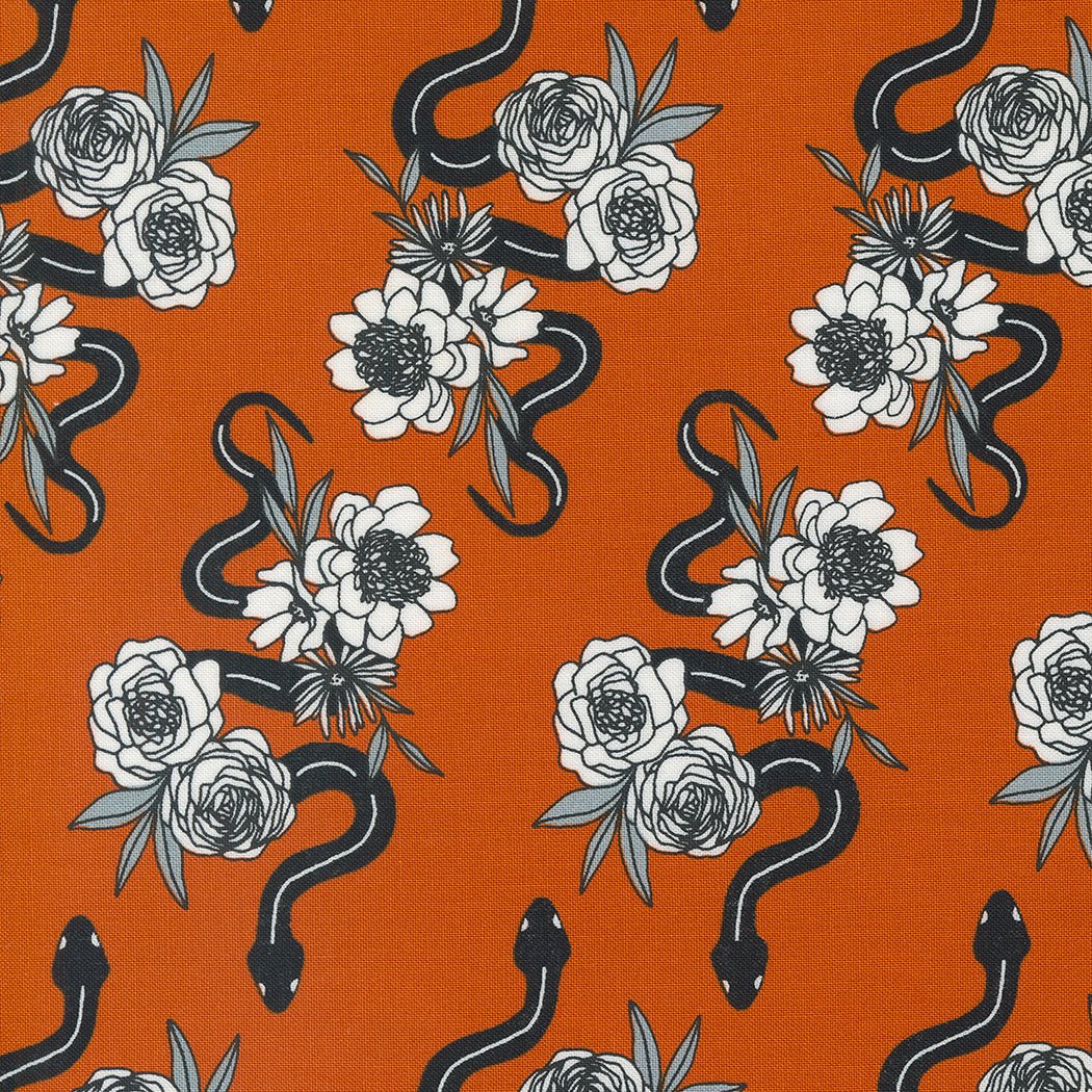 Noir in Pumpkin by Moda - 100% Cotton Quilting Fabric - 11542 14 - Boho Fabrics - Quilting Cotton, Woven