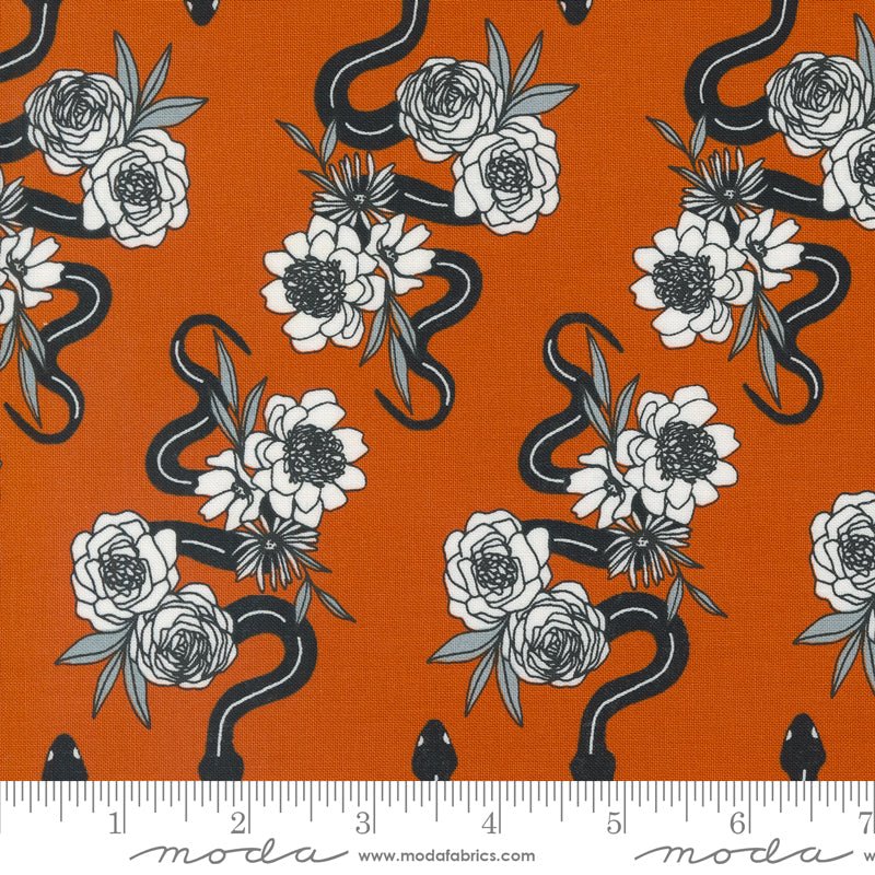 Noir in Pumpkin by Moda - 100% Cotton Quilting Fabric - 11542 14 - Boho Fabrics - Quilting Cotton, Woven