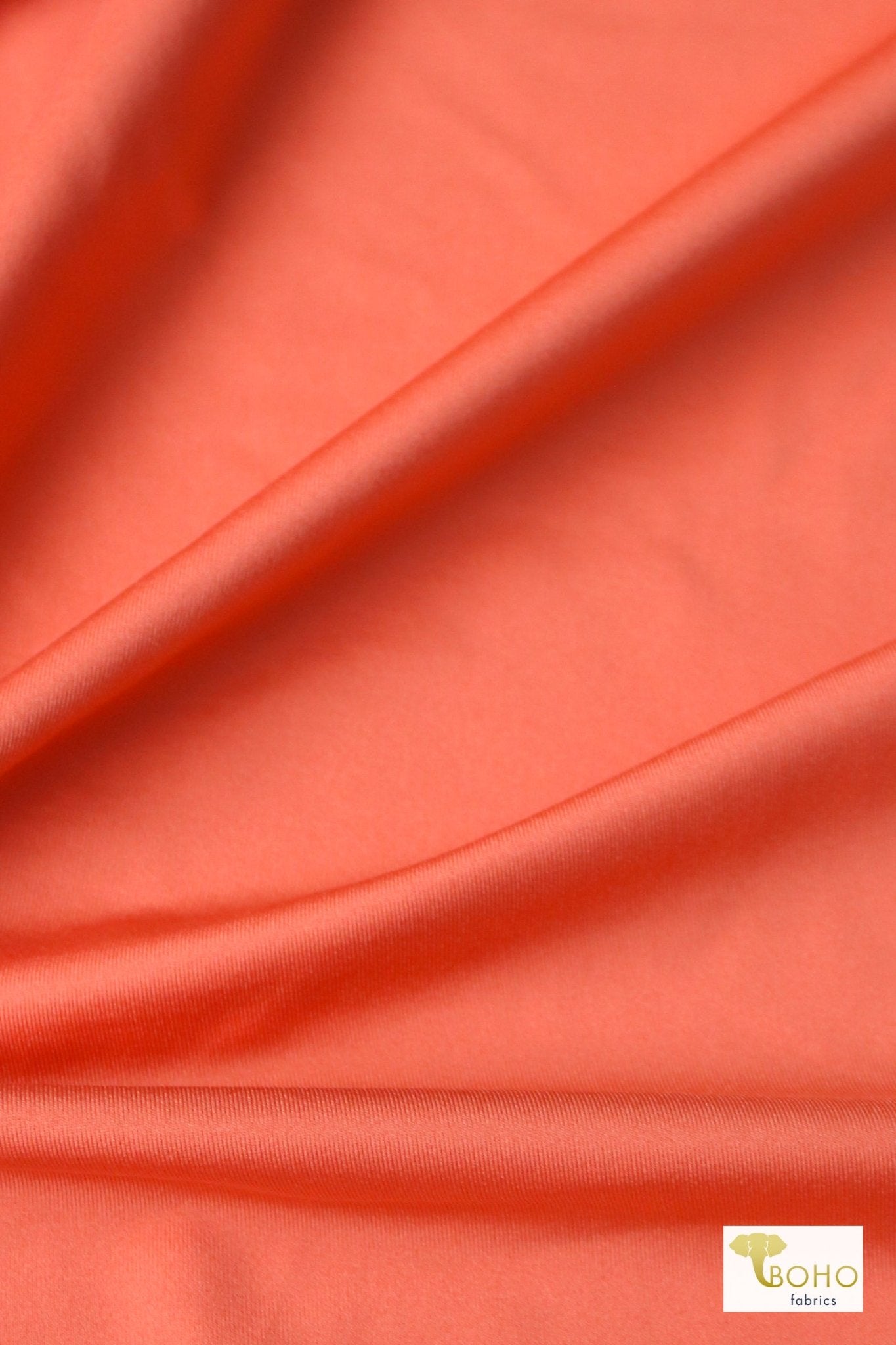 Nylon Spandex in Papaya. Use for Activewear and Yoga! ATH-104 - Boho Fabrics
