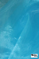 Ocean Blue, Organza Woven Fabric - Boho Fabrics - Organza, Woven Fabric