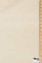 Off White, Grid Print Cotton Twill, Woven Fabric - Boho Fabrics - Twill, Woven
