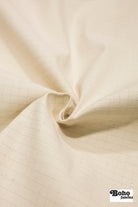 Off White, Grid Print Cotton Twill, Woven Fabric - Boho Fabrics - Twill, Woven