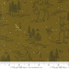 Old World Yuletide Pickle Metallic by Moda - Metallic Cotton Fabric - 45622 21M - Boho Fabrics - Quilting Cotton, Woven