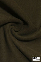 Olive Brown Wool Coating Woven Fabric - Boho Fabrics - Wool Coating, Woven