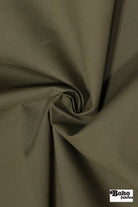 Olive, Deadstock Cotton Canvas Woven Fabric - Boho Fabrics - Canvas Fabric