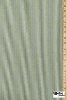 Olive Green and White Thin Stripes Cotton Woven Fabric - Boho Fabrics - Woven, Fabric