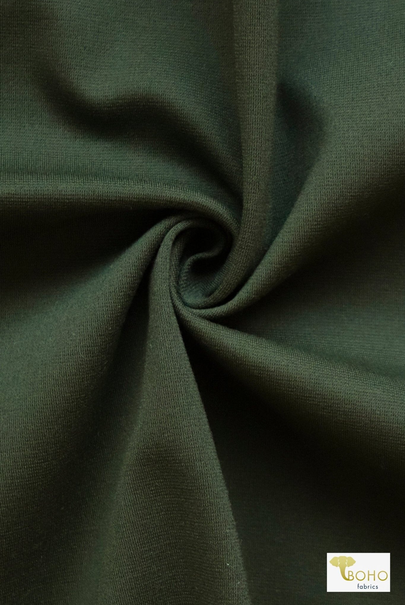 Olive, Ponte Solid Knit Fabric - Boho Fabrics